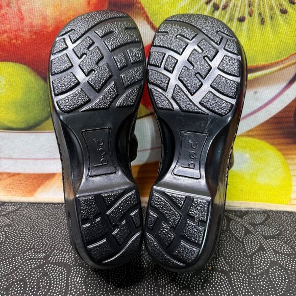 B.Ø.C Black Leather Slip-On Clogs Size 9.5M - Picture 7 of 8